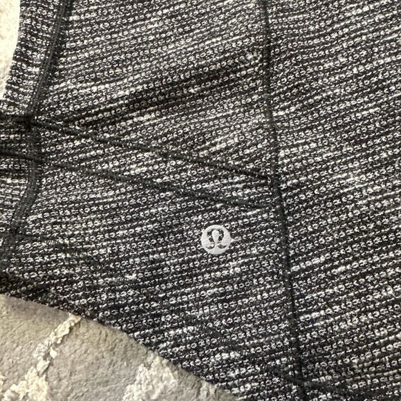 Lululemon Base Runner Half 1/2 Zip Pullover Vented Coco‎ Pique Black Sz 6 W3C39S - Picture 7 of 10